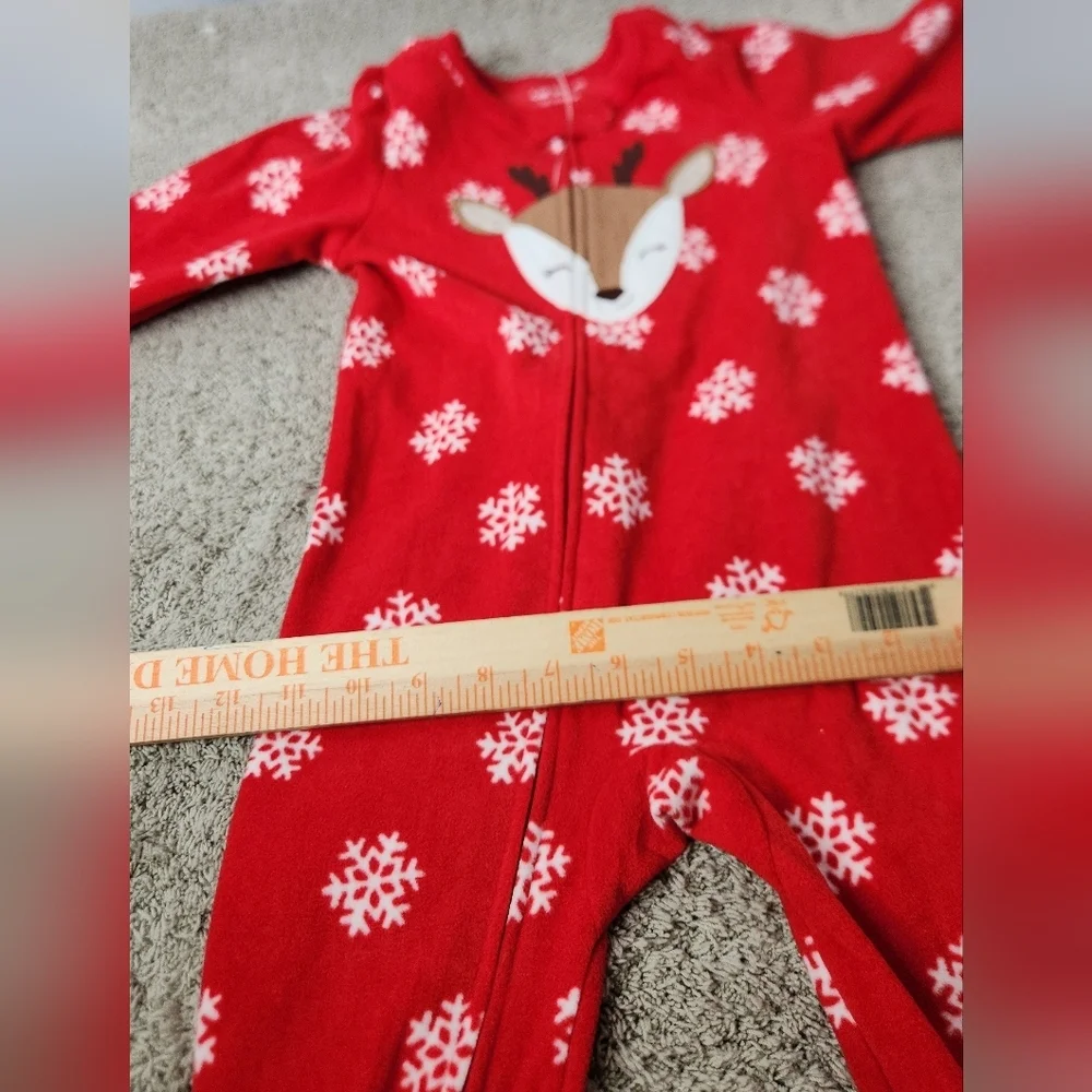 Carter's Just One You Toddler Long Sleeve Christmas Fleece Footed Pajama 18M